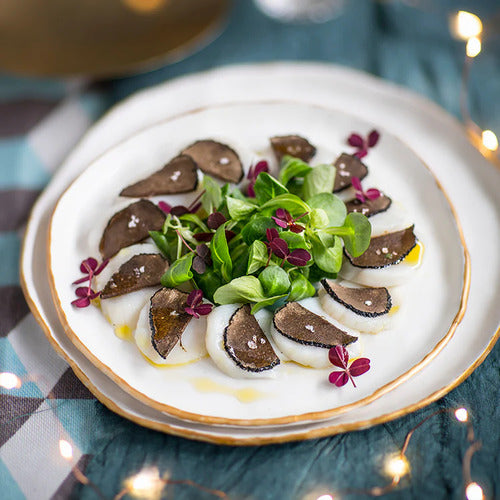 salade de noix de saint jacques à la truffe noire