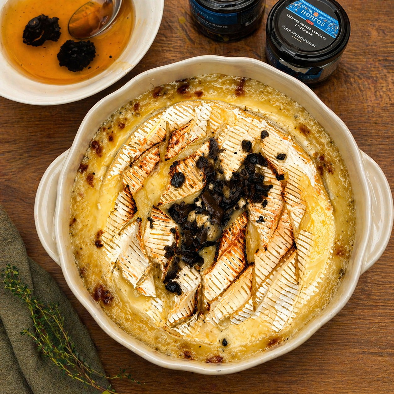Brie à la truffe rôti