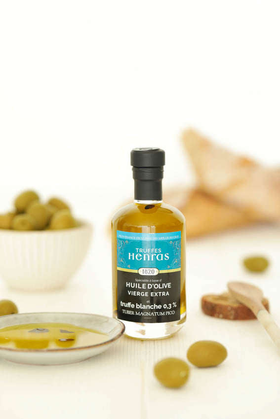 Huile d'Olive Extra Vierge avec arôme naturel et lamelles de truffe